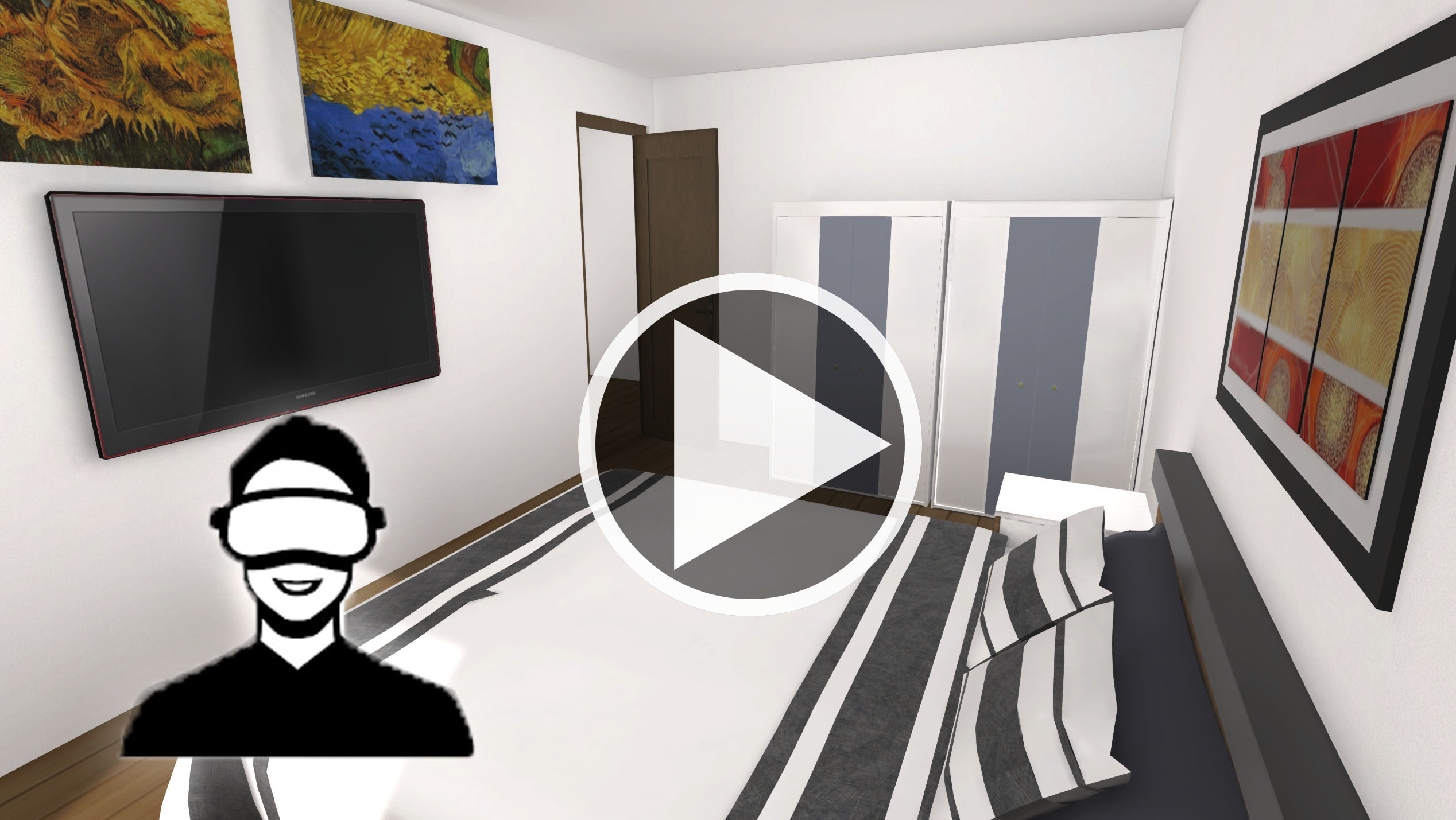 Voorbeeld van een virtuele bezichtiging van een woning